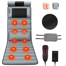 Electric Heated Massage Mat Vibration Massage Pad Cushion Full Body Massage Pad