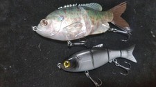 Big bait 2-piece set, joint lure, flat side, new