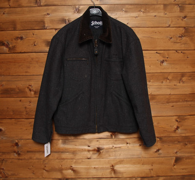 Schott Jacke Größe L Gebraucht (Sa2407) Graues Vintage Made In Italien Winter
