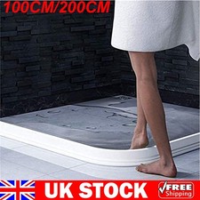 Bathroom Water Stopper Seal Strip Shower Threshold Dry/Wet Separation Barrier UK