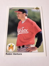 1990 Upper Deck #21 Robin Ventura Rookie RC Chicago White Sox Baseball Card. rookie card picture