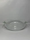 Vintage PYREX 024 Clear Glass Round Casserole 2 Qt Handles OLD LOGO