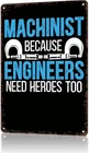 Vintage Machinist for Room Office Tin Metal Signs Home Décor 8x12