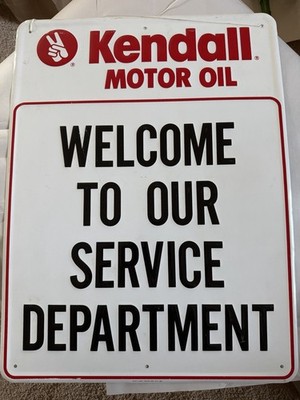 Vintage Kendall Motor Oil Sign Green White Gas Oil Garage Service Station)