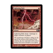 WotC MtG M10 Lightning Bolt (C) (Foil) Fair