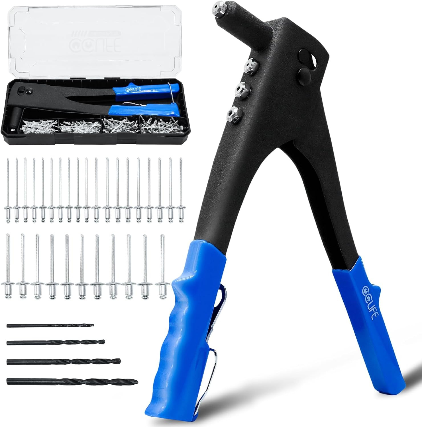 Rivettatrice Manuale Professionale | Pistola per Rivetti Anti-Blocco