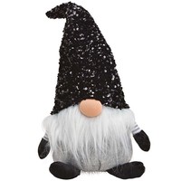 Weihnachtsdeko Figur Wichtel Schwarz 48Cm Weihnachtswichtel Groß Pailletten