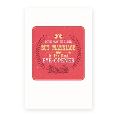 DistinctInk Greeting Card - Love Blind Marriage Eye-Opener