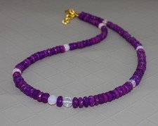 Faceted Purple Opal Beaded Necklace For Women Ethiopian Fire Opal Necklace