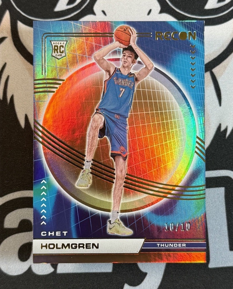Chet Holmgren RC 2022-23 Panini Recon 09/10 Gold RC Thunder #227