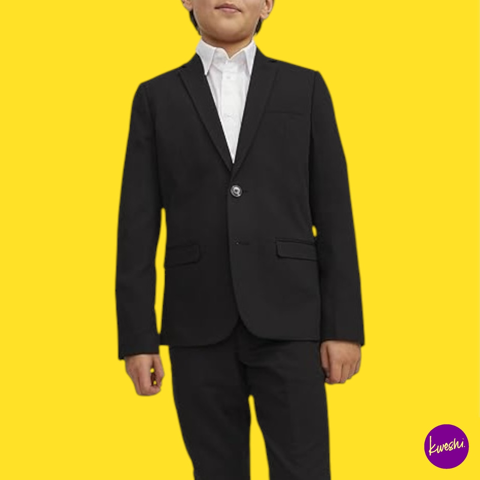 JACK & JONES Boys Jprsolar Noos Blazer, Black, UK 10Y | EU 140 | US 10