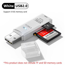 2-In-1 USB3.0/2.0 Card Reader USB3.0 to SD TF Memory Card Reader USB Flash Drive
