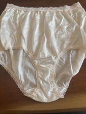 Vintage Vanity Fair All Nylon Light Pink Panties Lace Detail Size 8