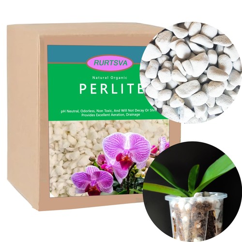 Natural Organic 1-2CM Chunky Perlite 5QT for Plants Horticultural Coarse Pear...
