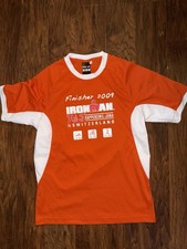 Ironman Finisher T Shirt 2009 Small Triathlon Marathon Running Cycling Orange