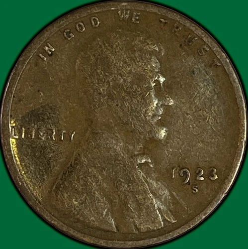1923-S Lincoln Wheat Cent Very Good VG Coin #34312