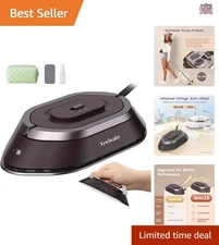 Travel Iron Mini Dry 300W Ultra-Lightweight 100-240V Non-Stick Ceramic Soleplate