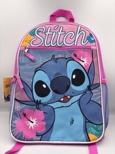 Disney Stitch 16"X12"x5" Backpack Pink  Blue E2-089