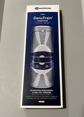 Bauerfeind GenuTrain Knee Brace Support Size 3 Titan Grey Compression Sleeve 