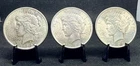 (3) 1922 90% Silver Peace Dollars (AU-BU Condition)