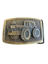International Harvester Vintage Brass Belt Buckle Spec'Cast INC Rockford IL