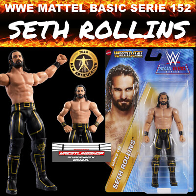 WWE MATTEL BASIC SERIE 152 SETH ROLLINS WRESTLING ACTION FIGUR ELITE RAW SHIELD