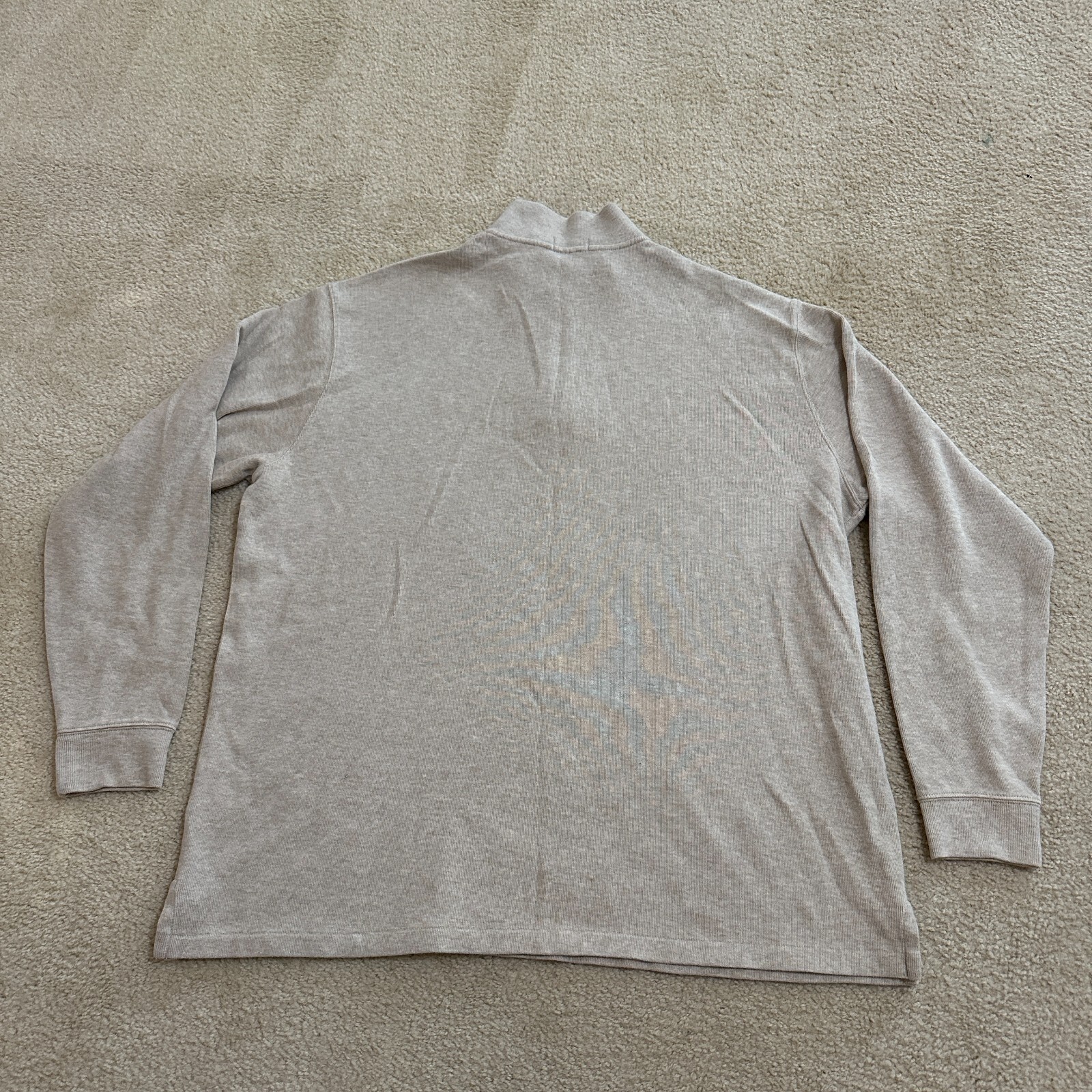 Polo Ralph Lauren Felpa Uomo 2XLT Alta Tan 1 4 Zip Pullover Pony Nuova con etichette