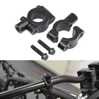 Mirror Mount Clamp Bracket Adapter Black 7/8" Motorcycle Dirt Bike ATV Handlebar