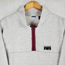 Rare VTG 80's CISCO SYSTEMS Size XL Mens 1/4 Zip Sweatshirt Made in USA Gray
