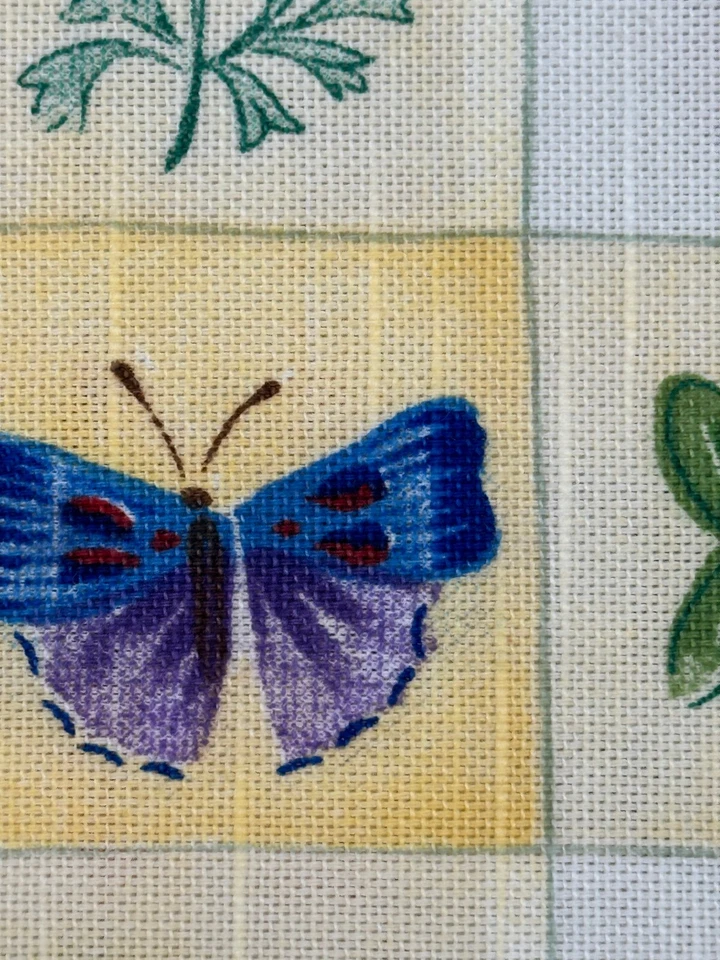 Waverly Pastoral Plaid Authentic Screen Print Cotton Blend Fabric Remnant - Image 3 of 4