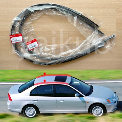 01-05 Genuine Honda Civic ES sedan side roof drip molding weatherstrip seal OEM