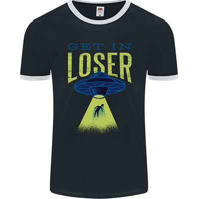 Get IN Verlierer Lustig Alien Entführung UFO Herren Ringer Maglietta Fotl