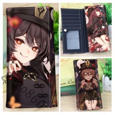 Anime Genshin Impact Hu Tao Wallet Purse Long Wallet Purse Cosplay Wallet Gift