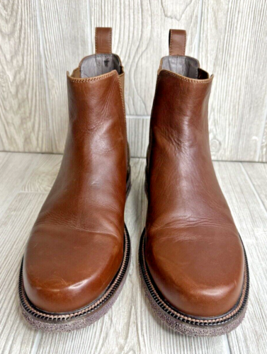 Botas al tobillo Donald J Pliner para hombre de cuero marrón Len elásticas talla 11,5 M - Imagen 1 de 17