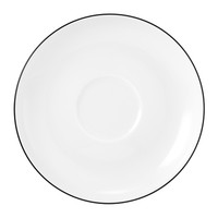 6 X Kombi-Untertasse 14,5 Cm - Seltmann Weiden Lido Black Line - Kaffeeuntert...