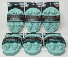 Brain Freeze Skull Ice Mold 2-Pack Silicone Molds New Halloween Lot Of 6 No BPA