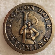 Vintage Jackson Hole Wyoming James Lind 1973 Wyoming Studio Art Works Brass 