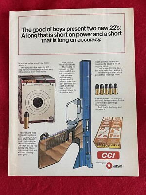 Vintage 1974 Omark Industries CCI Print Ad 22 Long & Short Target