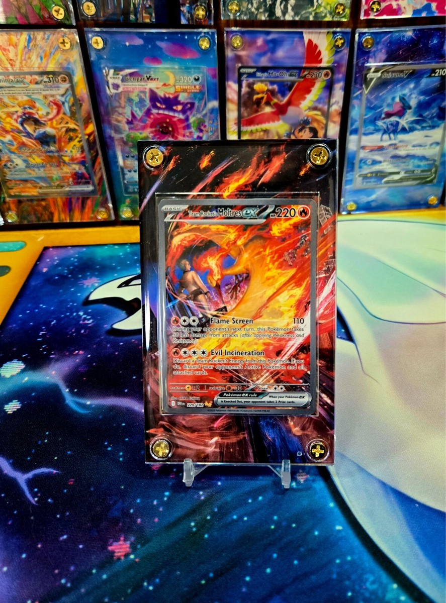 Pokemon Team Rocket's Moltres ex 229/182 Destined Rival Extended