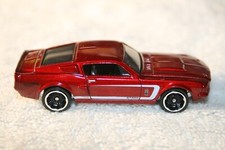 Hot Wheels 1967 Candy Apple Red Ford Shelby Gt 500 Mustang Chrome Line Rims