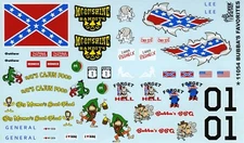 Gofer 11054 General Lee + Bubba's Favorites Decal Sheet for model cars 1/24 1/25