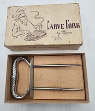 Vintage Carve Fork By Mason Style 901C- Original Box Mid Century