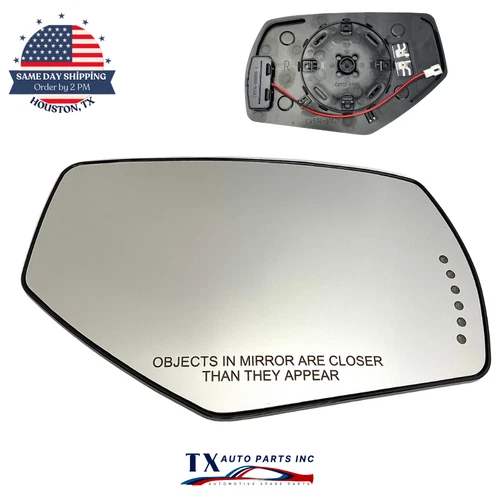 For 2014-2019 SILVERADO SIERRA Passenger Side Mirror Glass w/Turn Signal Heated