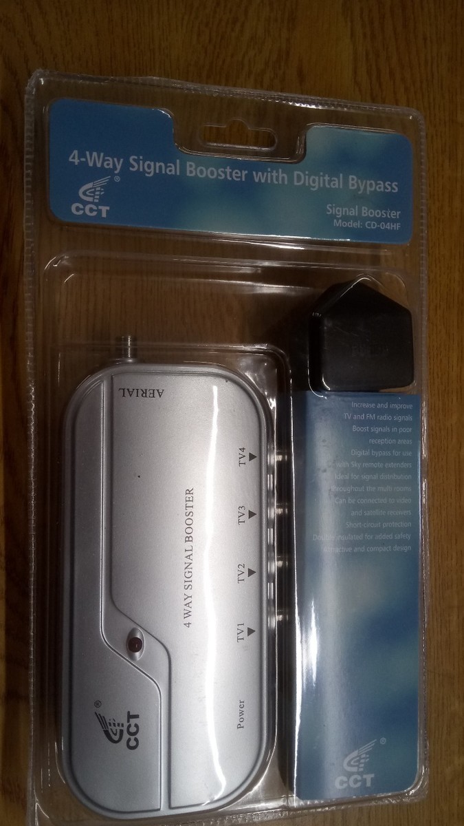 Way TV Aerial Distribution Amplifier Amp Splitter Booster F-type Coaxial