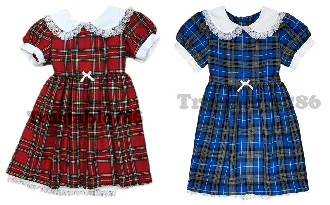 Girls tartan plaid best sale dress