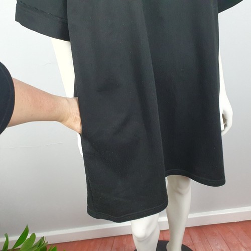 CCX City Chic Plus Size XS Black T Shirt Jersey Dress Short Sleeve Casual Pocket - Picture 8 of 11
