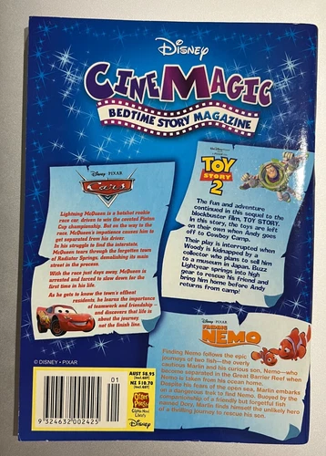 CineMagic Bedtime Story #1 Magazine by Walt Disney CARS FINDING NEMO TOY STORY 2 - Picture 2 of 5