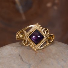 Amethyst Ring, Natural Amethyst Gemstone ring, February Birthstone, Women's ring