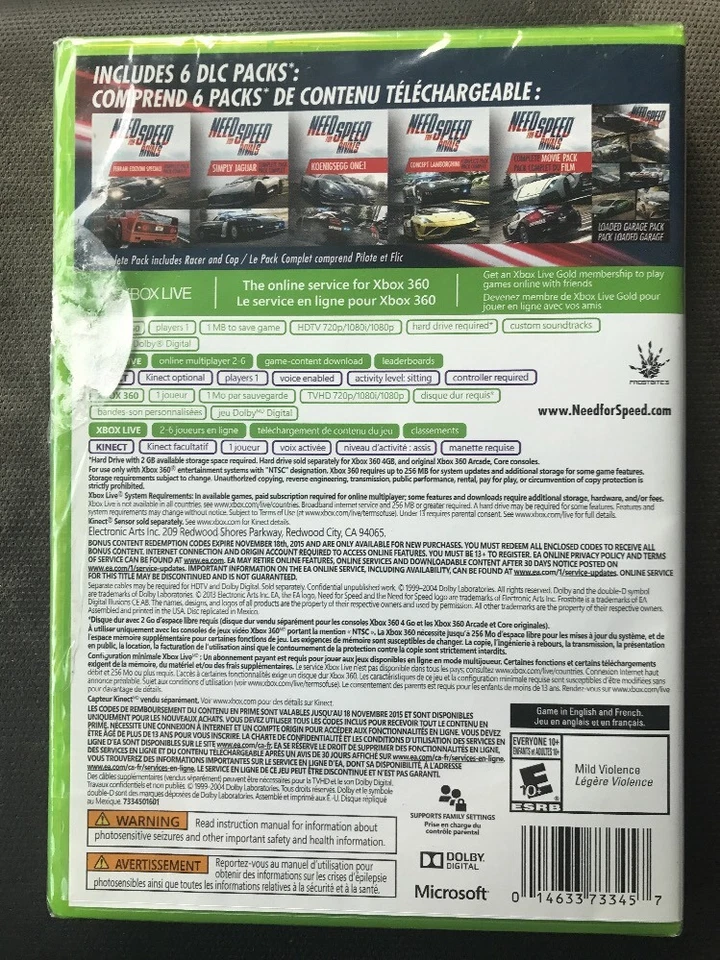 🏎Brand New!! Need for Speed: Rivals Complete Edition (Xbox 360, 2014)Sealed!!🏎 - Image 2 of 2