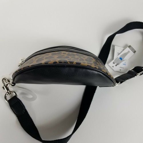 NEW Time and Tru Josephine Fanny Pack Waist Pouch Leopard Print Black Adjustable - Picture 5 of 6